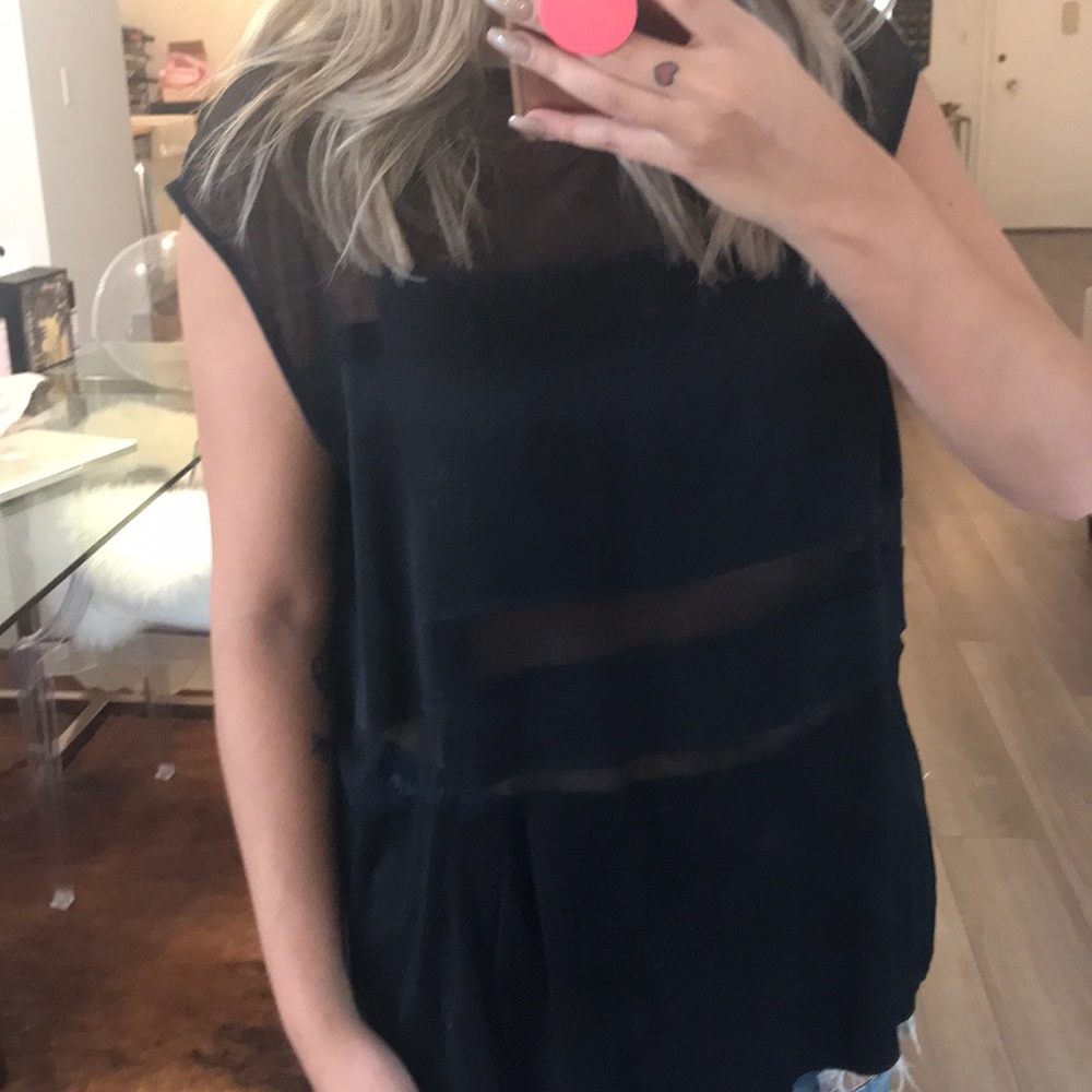 HELMUT LANG SHEER PANEL SILK TOP - Picture 2 of 3